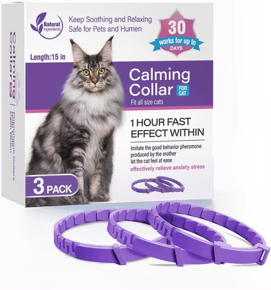 3/4 Pc Dogs Calming Pheromone Collars Cats Relieve Anxiety Adjustable Comfortable Collar for Puppy Kitten Large Pets Accessories